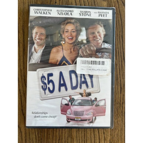 "$5 A Day" DVD Comedy Christopher Walken Sharon Stone 2008 Sealed New - Picture 1 of 3